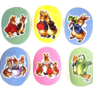 1 Vintage Peter Rabbit Iron On Patch Beatrix Potter Iron On Applique Patch
