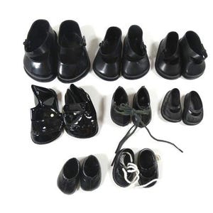 1 Pair Vintage Black Doll Shoes Cute Little Doll Shoes Doll Shoes Elf Shoes Fairy Shoes Doll Shoes Nr2