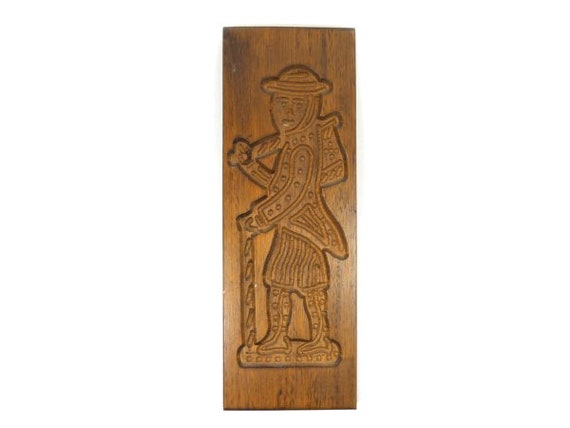Wanderer Traveler Cookie Mold Chocolate Mold Candy Mold Wooden Cookie Board Vintage Chocolate Mold Wooden Cookie Mold