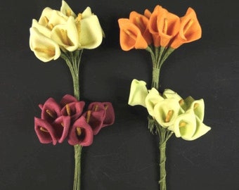 10 Calla Lilies Fake Calla Flowers Artificial Flowers Fake Flowers Decorative Flowers Craft Flowers