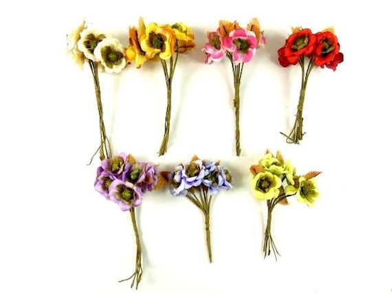 6 Blumen Seidenblumen Blumen Seidenblumen Kunstblumen Seidenblumen dekorative Blumen Handwerk
