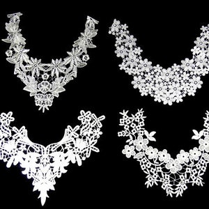 Big White Venice Lace Applique Floral Applique Wedding Dress Applique Prom Applique Dress Applique Venetian Lace Nr 6