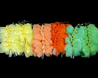 16 Butterflies Yellow Orange Green Feather Butterflies Wedding Butterflies Scrapbooking Craft Supplies Craft Butterfly