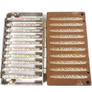 I Antique Metal Chocolate Cigars Mold Double Mold