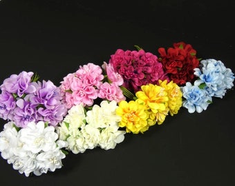 6 Chrysanthemum Flowers White Pink Blue Purple Red Or Yellow Flowers Artificial Fake Flowers Silk Flowers Decorative Flowers Craft Flowers