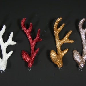 2 White, Red Copper Or Champagne Fake Glitter Antlers Cosplay Antlers Horns Antlers Craft Supplies Embellishments Costume Design Supplies
