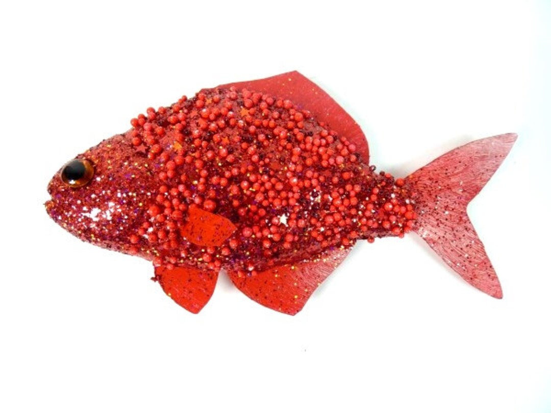 Red Fish Fake Fish Artificial Fish Scrapbooking Embellisments Craft