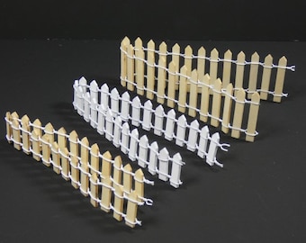 1 Fairy Garden Gate Wood Picket Fence White Or Brown Fairy Garden Mini Garden Doll Supplies Fairy Accessory