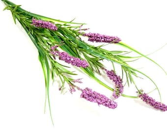 1 Purple Veronica Spray Branch Artificial Fake Plastic Bouquet Wreath Hat Embellishment Fairy Flower Crown Flower Arrangement