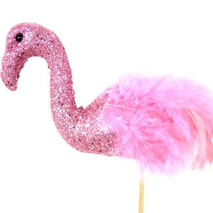 1 Flamingo Pink Flamingo Fake Artificial Flamingo Cane Topper Craft Flamingo Bird Wedding Decorations Craft Supplies