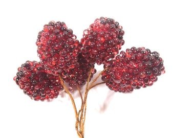 6 Raspberries Artificial Fake Berries Scrapbooking Embellishments Craft Berries Wedding Supplies Craft Supplies