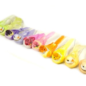 2 Artificial Birds 10 Colors Cake Topper Embellishments Craft Birds Scrap booking Fake Birds Fairy Flower Crown Hat Embellishment