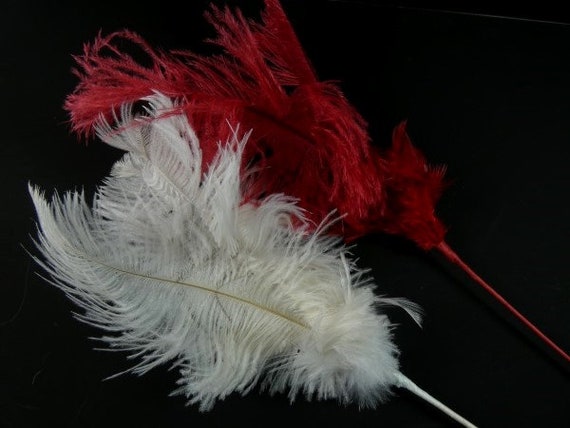 Faux Ostrich Feather Stems Pink Fake Ostrich Feathers Faux -  Finland