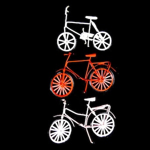 1  Vintage Mini Bike Miniature Bike Mini Small Bike Cake Topper Embellishment Bouquet Wreath Doll Supplies