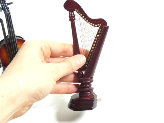 Mini harpe Miniature en bois, modèle d'instrument ... - Grandado Mini harpe Miniature en bois, modèle d'instrument ... - Grandado