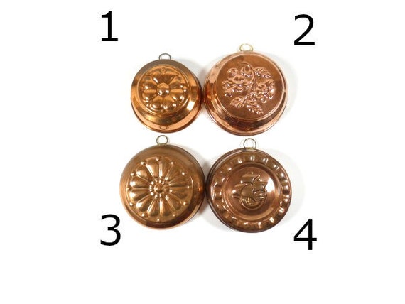 1 Medium Antique Copper Pudding Mold Flower or Ship Boat Jelly
