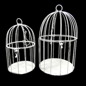 1 Large Or Medium Mini Fairy Garden Bird Cage Mini Bird Cage Cake Topper Cage White Cage Doll House Supplies Ornate Bird Cage Centerpiece