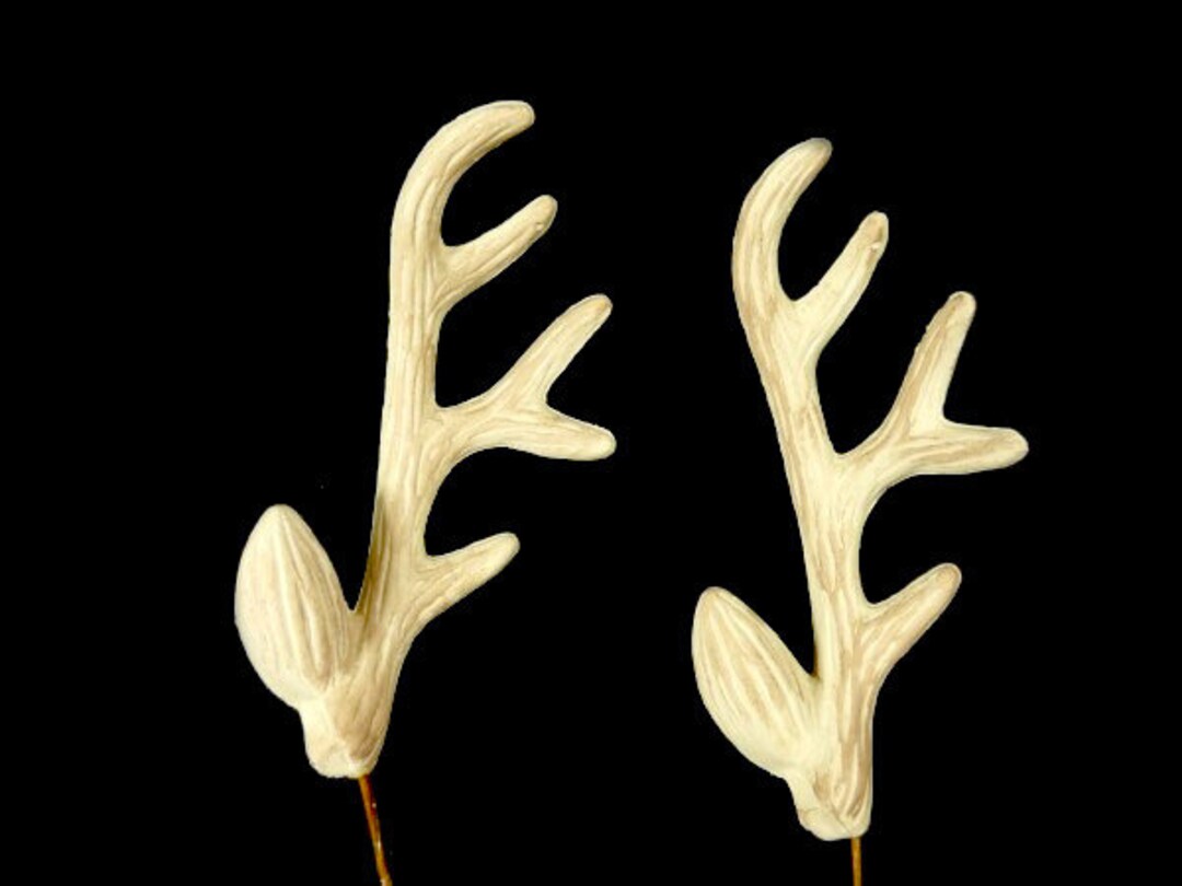 2 Faux Antlers Craft Antlers Plastic Antlers Fake Antlers Artificial