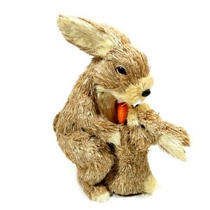 Big Bunny With Baby Bunny Artificial Fake Bouquet Wreath Easter Bunnies Flower Arrangement Centerpiece