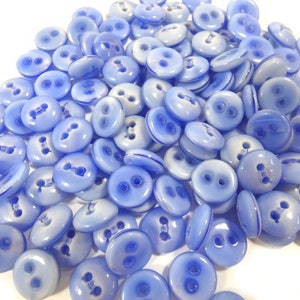 10 Blue Sewing Buttons Vintage Buttons 12mm 1.2cm .47 inch Blue Shirt Buttons Coat buttons.