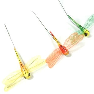 2 Dragonflies Green Yellow Or Red Fake Dragonfly Scrapbooking Craft Supplies Embellishments Artificial Dragonflies