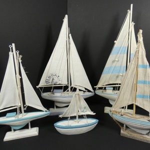 1 barco blanco azul, barco grande, barco de vela, adorno para pastel, tema de boda de sirena, tema de fiesta en el océano, adornos para pastel náuticos Nr 4