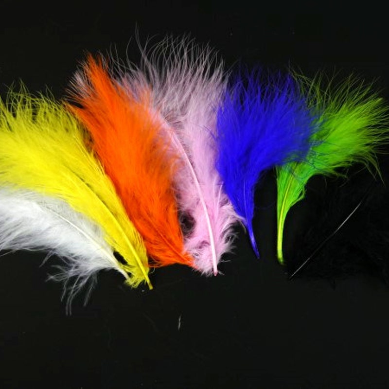 Cobalt Pom Marabou Feather Earrings