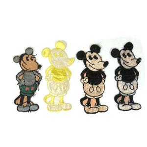 1 Rzadka aplikacja z jedwabiu Myszki Miki, vintage'owa naszywka z jedwabiu Myszki Minnie z 1935 r. nr 5