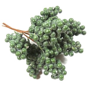 4 Big Bundles Of Dark Green Berries Artificial Berries Fake Berry Cluster Scrapbooking Flower Embellishments Craft Flowers
