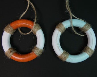 1 Lifesaver Lifebuoy Red Or Blue Wooden Lifesaver Scrapbooking Embellishments Craft Supplies Wedding Supplies