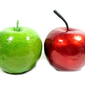 1 B CHOICE Jumbo Gefälschter Grüner Oder Roter Apfel 5 Zoll Künstlicher Apfel Roter Apfel Handwerk Apple Gefälschte Frucht