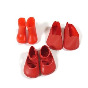 1 Pair Vintage Red Doll Shoes Cute Little Doll Shoes Doll Shoes Elf Shoes Fairy Shoes Doll Shoes Nr 2