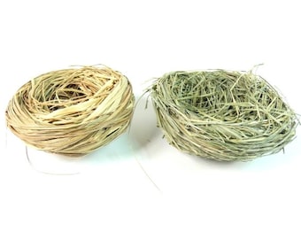 1 Birds Nest Beige Or Green Fake Birds nest Scrapbooking Nest Craft Birds Eggs Small Bird Nest