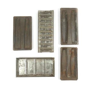 1 Antique Metal Chocolate Mold Creme Baton Cigar Shape Chocolate Bar
