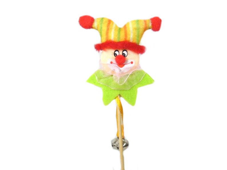 1 Clown Jester Cake Topper Artificial Fake Small Mini Clown Miniature Clown Centerpiece Flower Arrangement Circus Pierrot Jester image 4