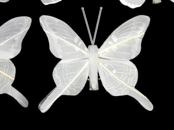8 Mariposas Blancas Scrapbooking Cake Topper Adornos Mariposas | Etsy México