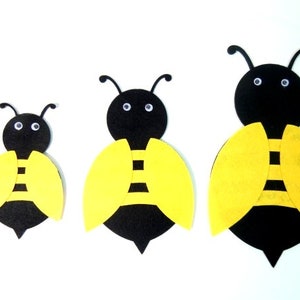 フェルト製の蜂1匹または2匹 3サイズ フェイク蜂 人工蜂 クラフト蜂 フラワーアレンジメント スクラップブッキング リース ブーケ ケーキトッパー