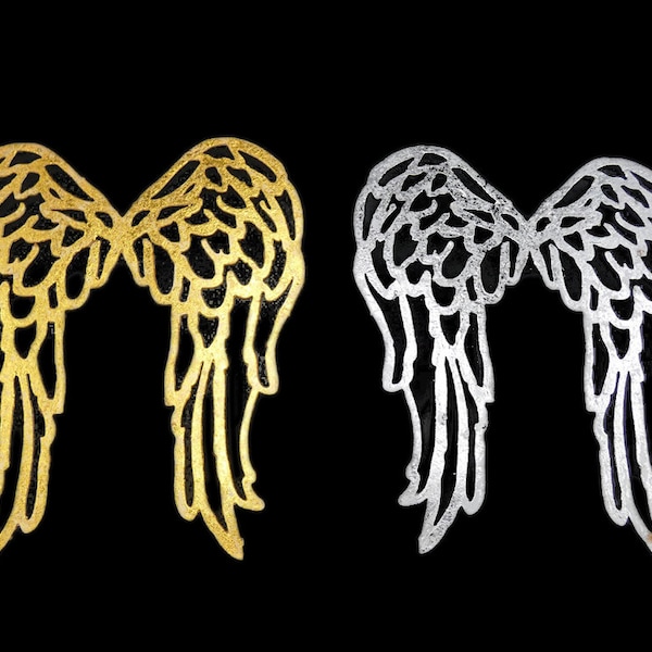 1 Small Metal Angel Wings Gold Or Silver Doll Wings Fairy Wings Doll Making Fairy Wings White Craft Wings Angel Wings Doll Wings