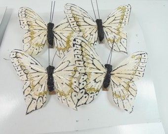 Red Craft Butterflies, Artificial Butterflies, Butterfly for DIY Craft,  Feather Butterfly, 3 Sizes, Feather Butterflies, Decorations 