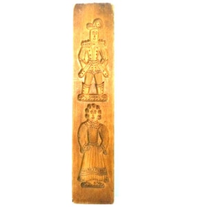 Cookie Mold Chocolate Mold Candy Mold Man And Woman Wooden Cookie Board Vintage Chocolate Mold Wooden Cookie Mold