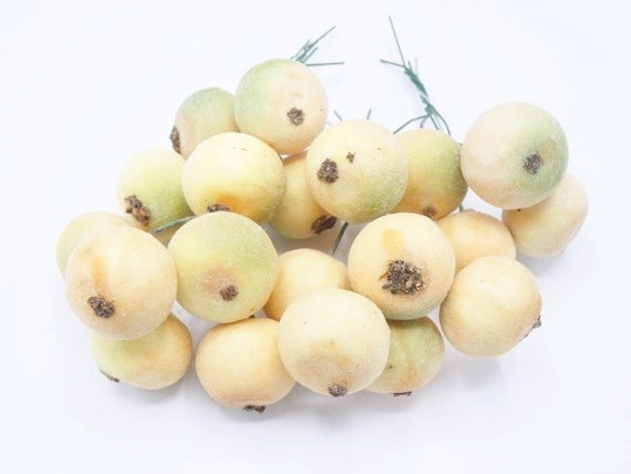 20 kleine Vintage HagebuttenBeeren Fake Frucht Künstliche Frucht Fake Pfirsich Apricot Beeren Künstliche Beeren Cluster Rose Hip Beeren