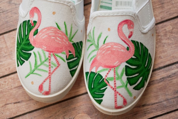 vans slip on flamingo
