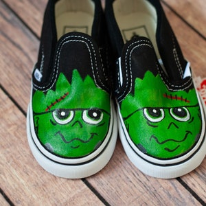 Halloween Frankenstein Vans | Custom Painted Vans | Custom Vans | Halloween Vans