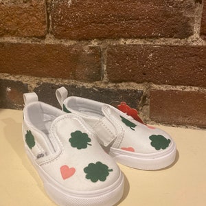 Clover slip on Vans | Custom Painted Vans