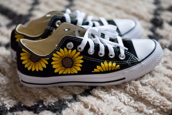 Hand Sunflower Low Top - Etsy