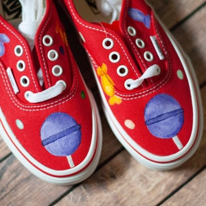 Hand-Painted Candy Vans: Custom Adult Shoes