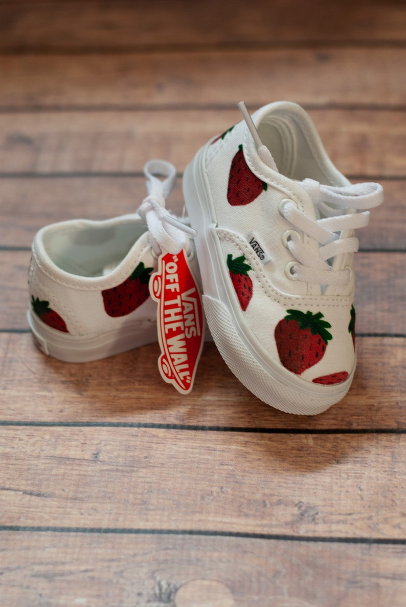 Strawberry Toddler Vans Strawberry Vans Custom Vans image 5