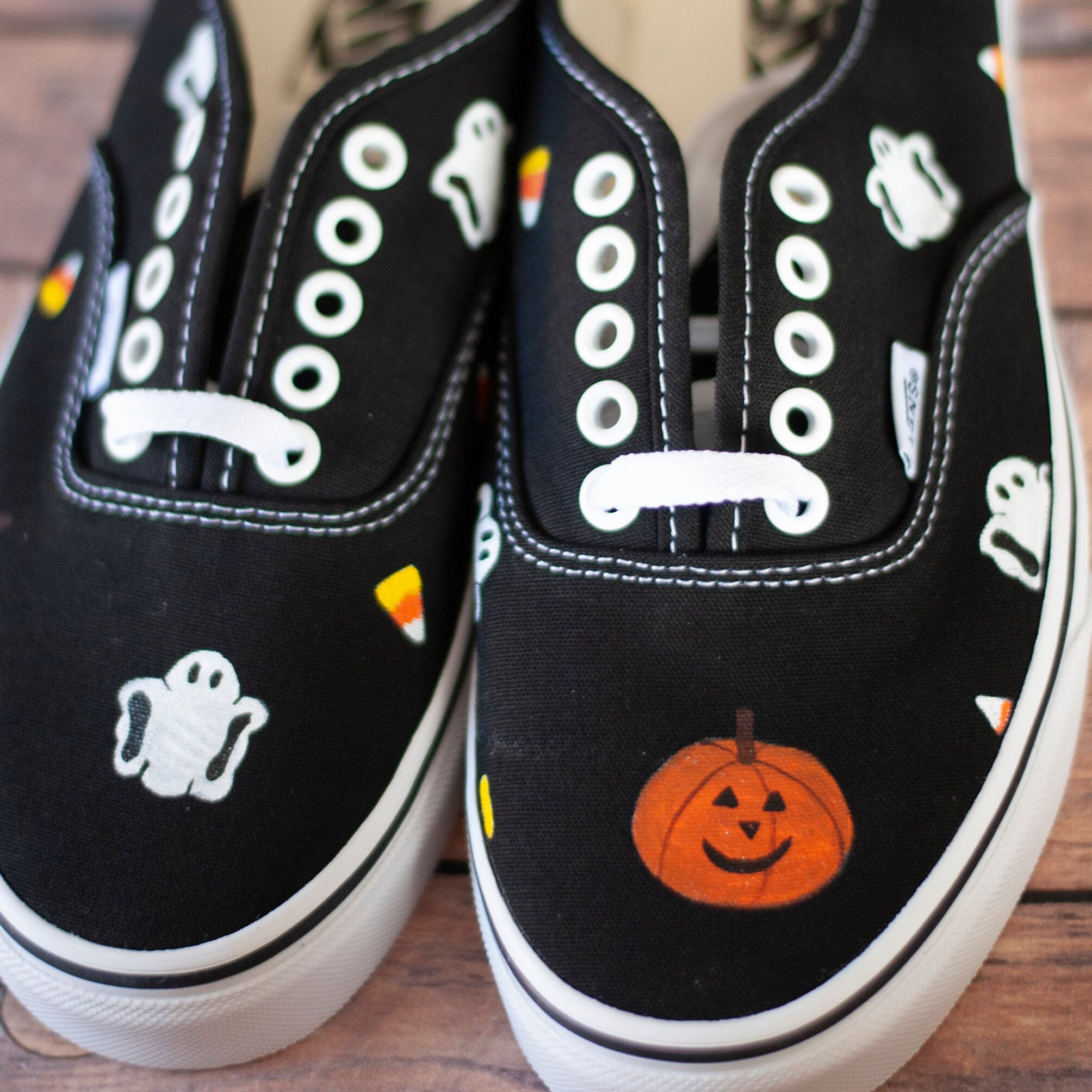 Hand Painted Halloween Vans Etsy
