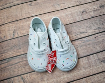 Hand-Painted Sprinkle Vans: Custom Adult & Toddler Shoes