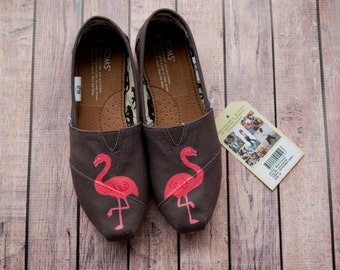 Flamingo Hand Painted Toms | Flamingo Toms